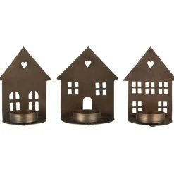 Sale Ib Laursen Kerzenhalter für Teelicht Hausfassade 3er Set