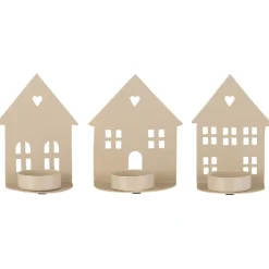 Sale Ib Laursen Kerzenhalter für Teelicht Hausfassade 3er Set