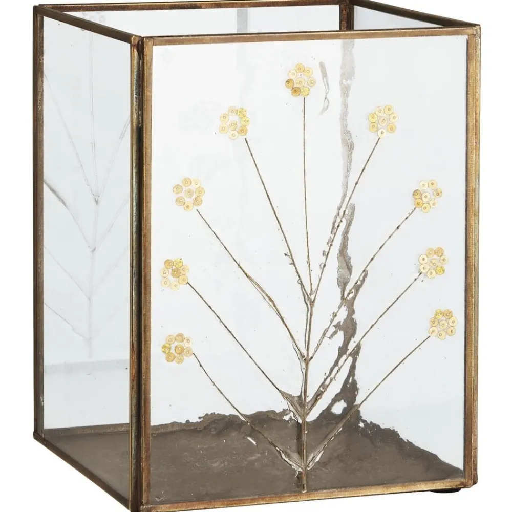 Hot IB Laursen Kerzenhalter mit Paillettenblumen