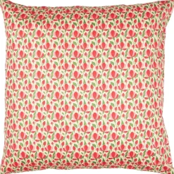 Outlet IB Laursen Kissenbezug mit roten und rosa Blumen