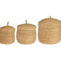 Discount IB Laursen Korbsatz mit Deckel 3er Set Seegras