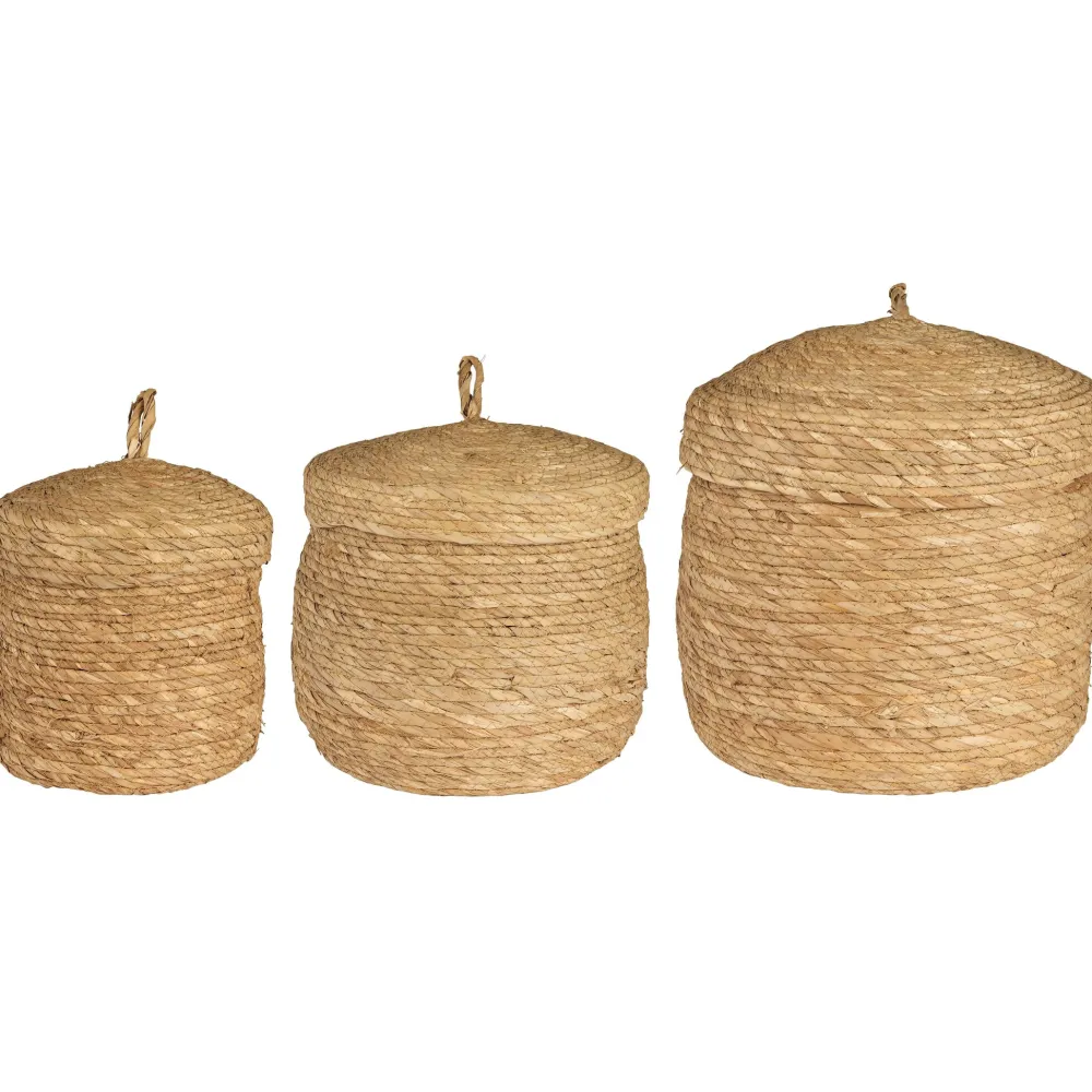 Discount IB Laursen Korbsatz mit Deckel 3er Set Seegras
