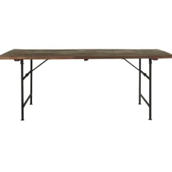 Hot IB Laursen Langer Tisch Unika mit Holzplatte und Metallgestell