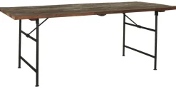 Hot IB Laursen Langer Tisch Unika mit Holzplatte und Metallgestell
