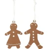 Sale IB Laursen Lebkuchenpärchen Aufhänger aus Metall 2er Set