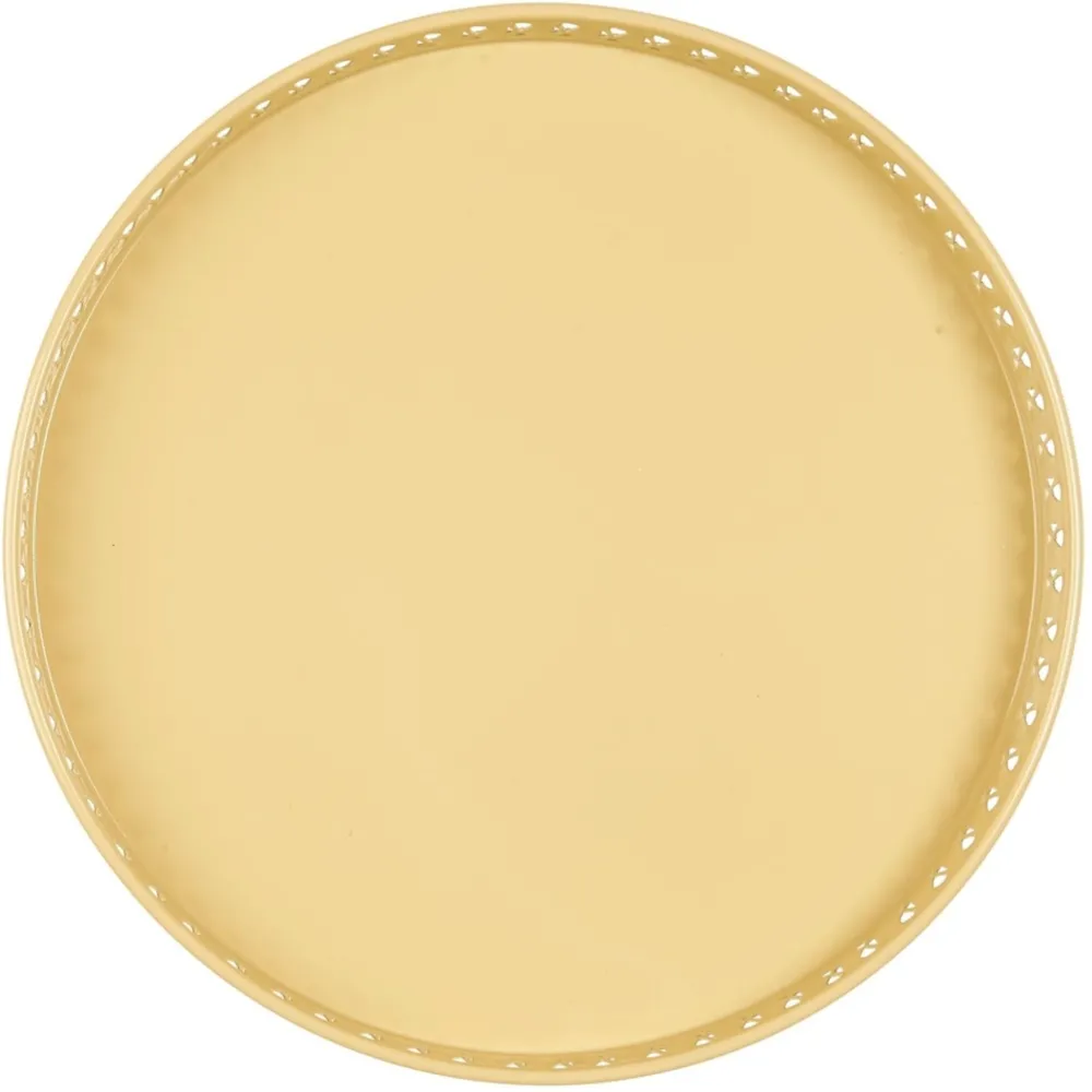 Best IB Laursen Metall Tablett mit gemusterter Kante
