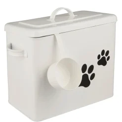New IB Laursen Metall-Box mit Deckel für Hundefutter + Messbecher