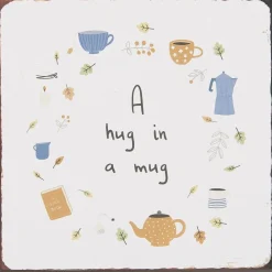 Clearance IB Laursen Metallschild A hug in a mug