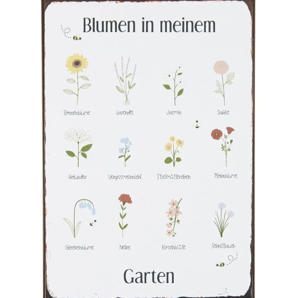 Online IB Laursen Metallschild Blumen in meinem Garten