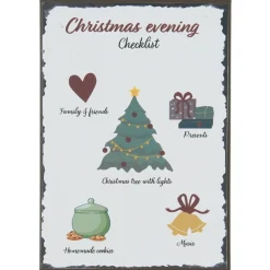 Hot IB Laursen Metallschild Christmas evening Checklist