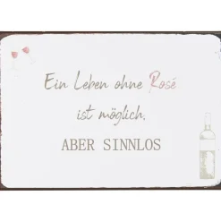 Online IB Laursen Metallschild Ein Leben ohne Rose ist möglich