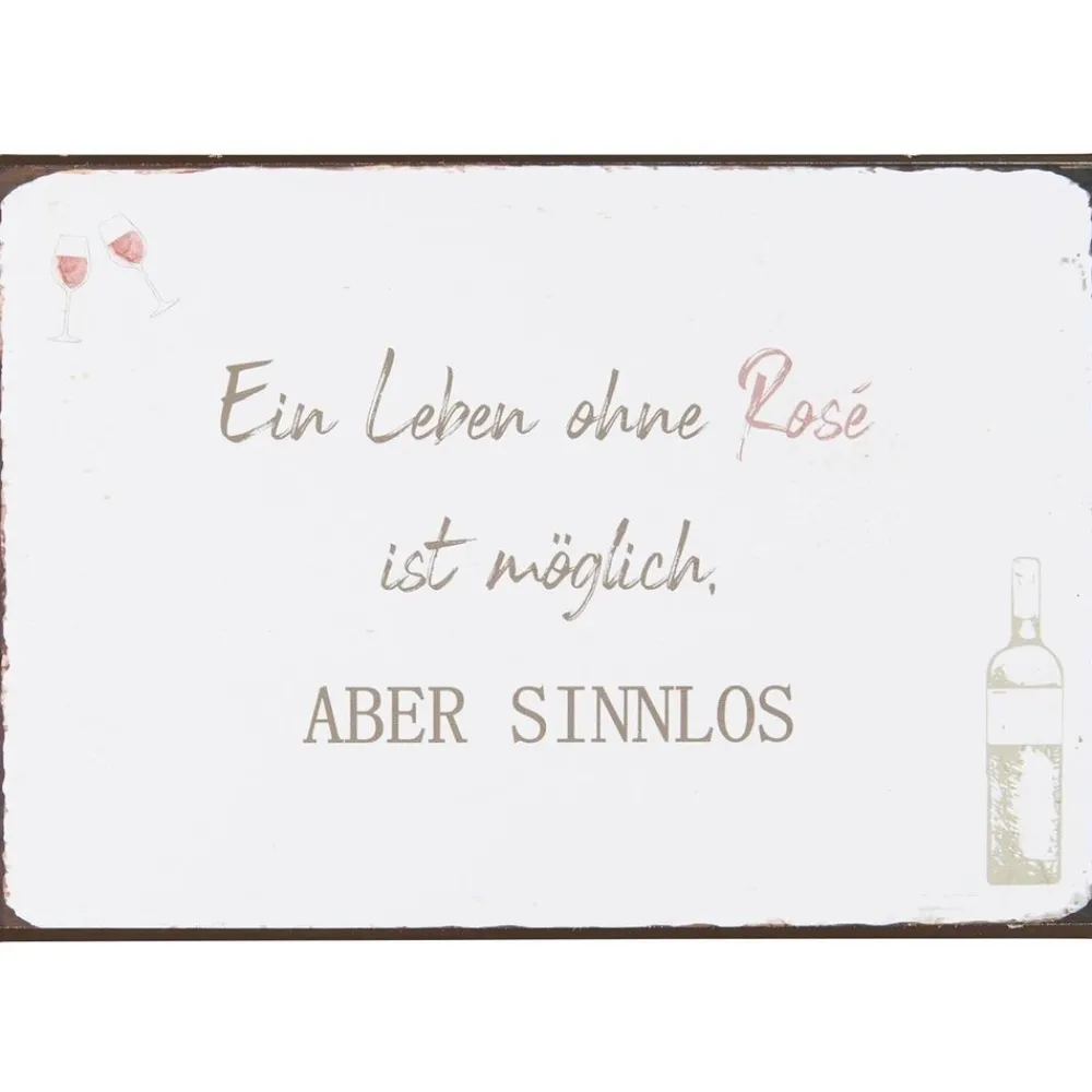 Online IB Laursen Metallschild Ein Leben ohne Rose ist möglich