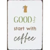 Clearance IB Laursen Metallschild Good days start with Coffee