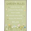 Hot IB Laursen Metallschild Garden Rules
