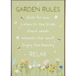 Hot IB Laursen Metallschild Garden Rules