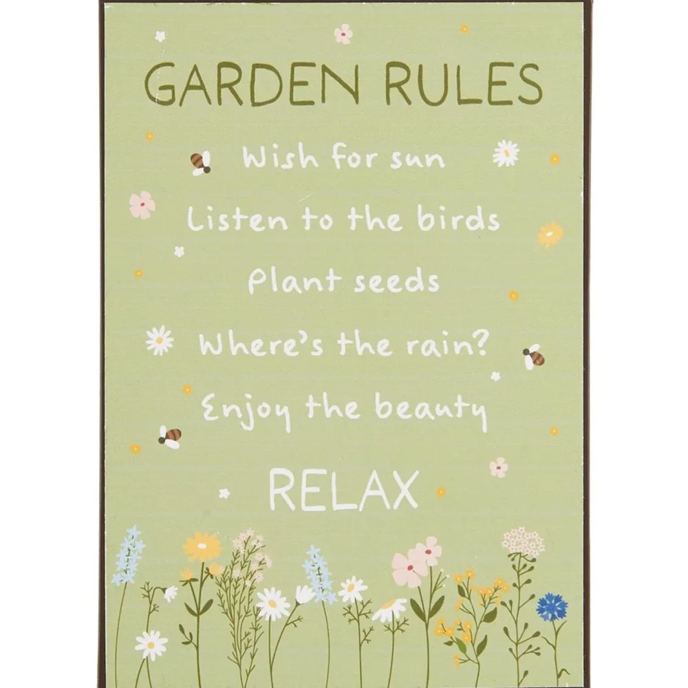 Hot IB Laursen Metallschild Garden Rules
