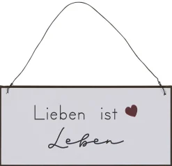 New IB Laursen Metallschild Lieben ist leben