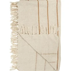 Best IB Laursen Plaid aus reiner Baumwolle Natur