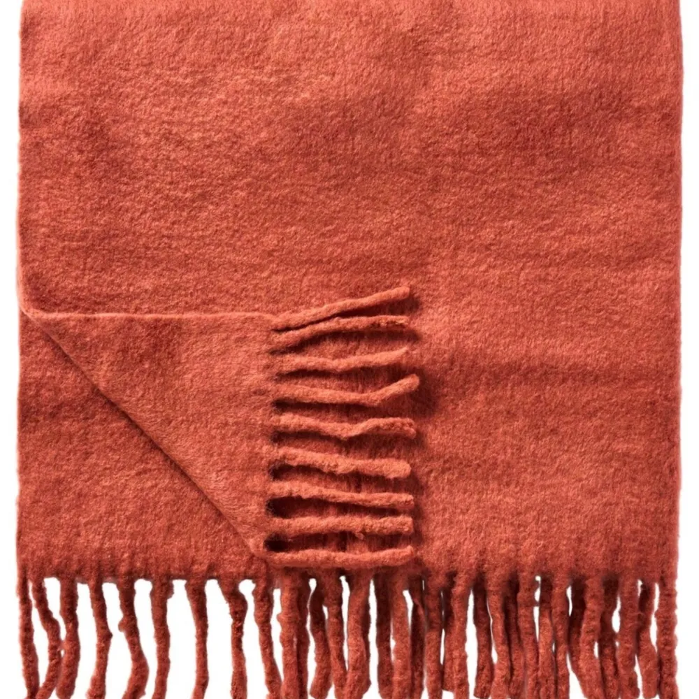 Sale IB Laursen Plaid aus Wolle mit Fransen