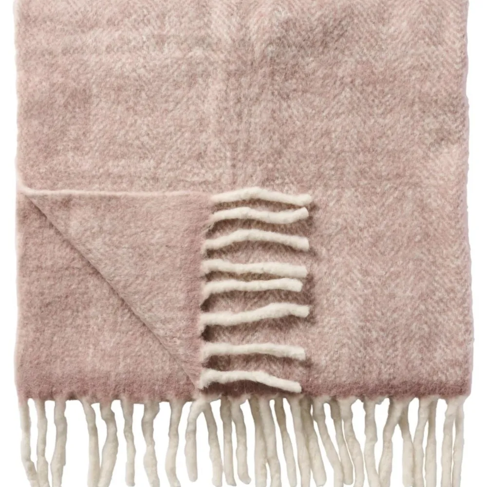 Sale IB Laursen Plaid aus Wolle mit Fransen