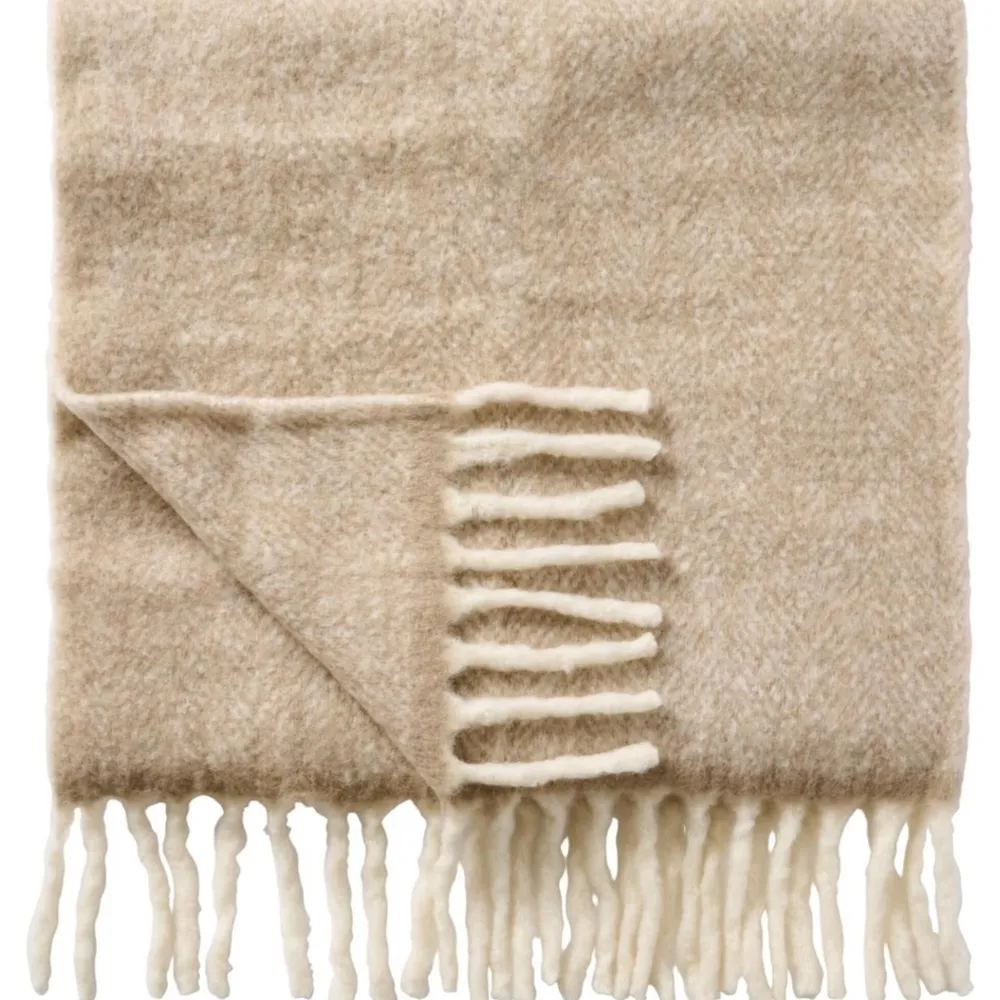 Sale IB Laursen Plaid aus Wolle mit Fransen