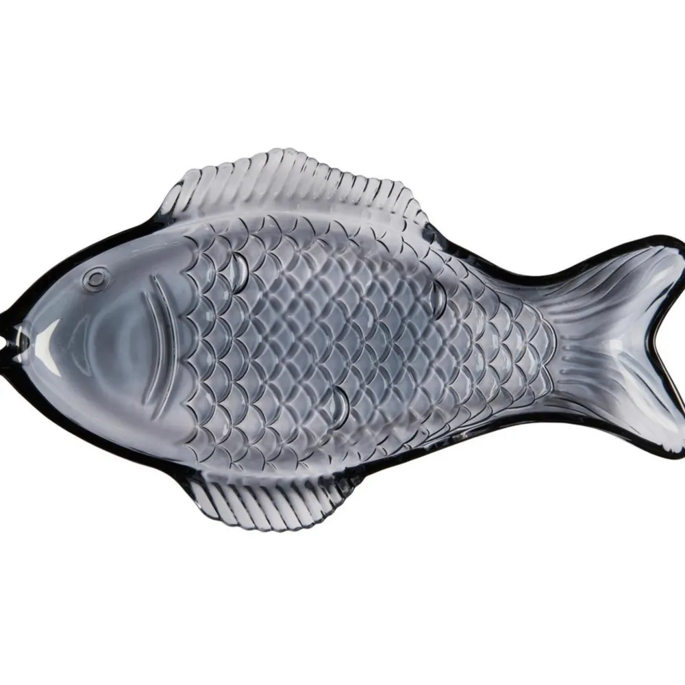 IB Laursen Platte fischförmig aus Glas