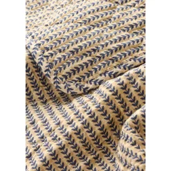 Online IB Laursen Quilt braun mit dunkelblauen Stängeln