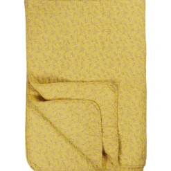 IB Laursen Quilt in gelb mit weißen Blumen