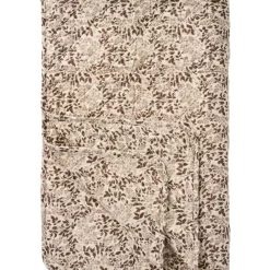Clearance IB Laursen Quilt mit milky brown Blattmuster