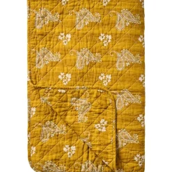 Sale IB Laursen Quilt mustard mit Paisleymuster, gesteppte Decke