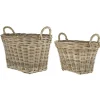 Sale IB Laursen Rattan Korbsatz oval mit Henkeln