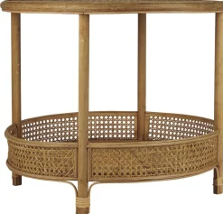 Online IB Laursen Runder Rattan Tisch mit Ablage