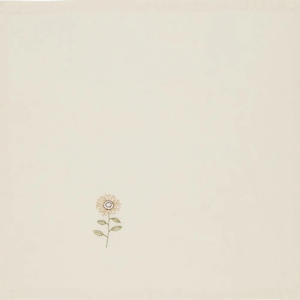 Online IB Laursen Stoffserviette Flora mit aufgestickten Blumen