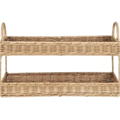 Sale IB Laursen Tablett mit 2 Etagen aus Rattan