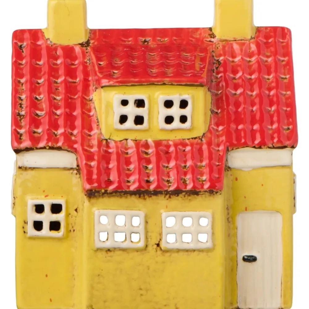 Clearance IB Laursen Teelicht Haus My Home Town gelb