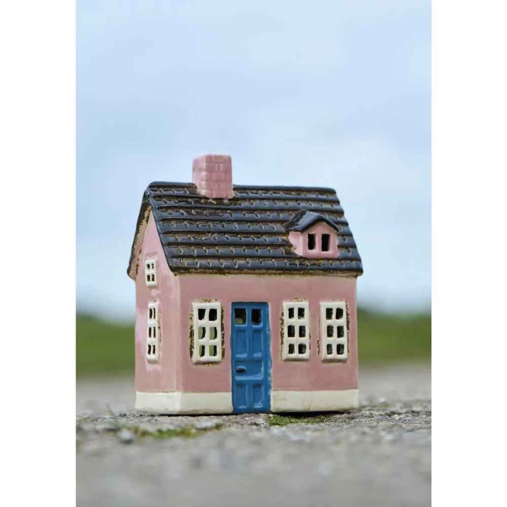 Online IB Laursen Teelicht Haus aus Keramik My Home Town rosa
