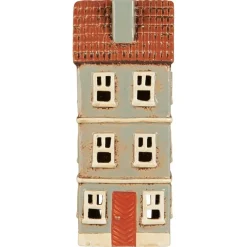 Outlet IB Laursen Teelicht-Haus My Home Town rostfarbige Tür