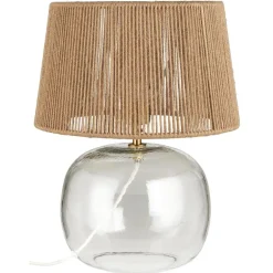 New IB Laursen Tischlampe Ghana aus Glas und Jute