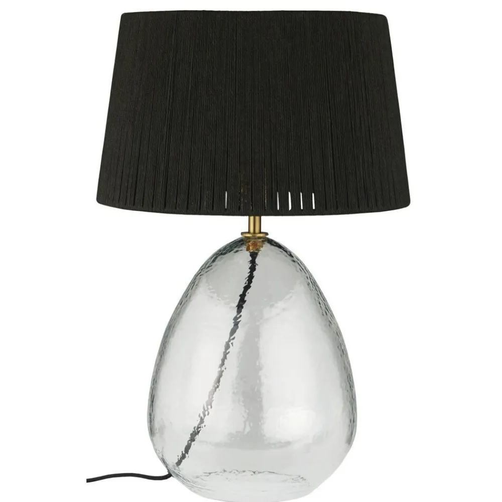 Hot IB Laursen Tischlampe Kairo Glas mit Juteschirm