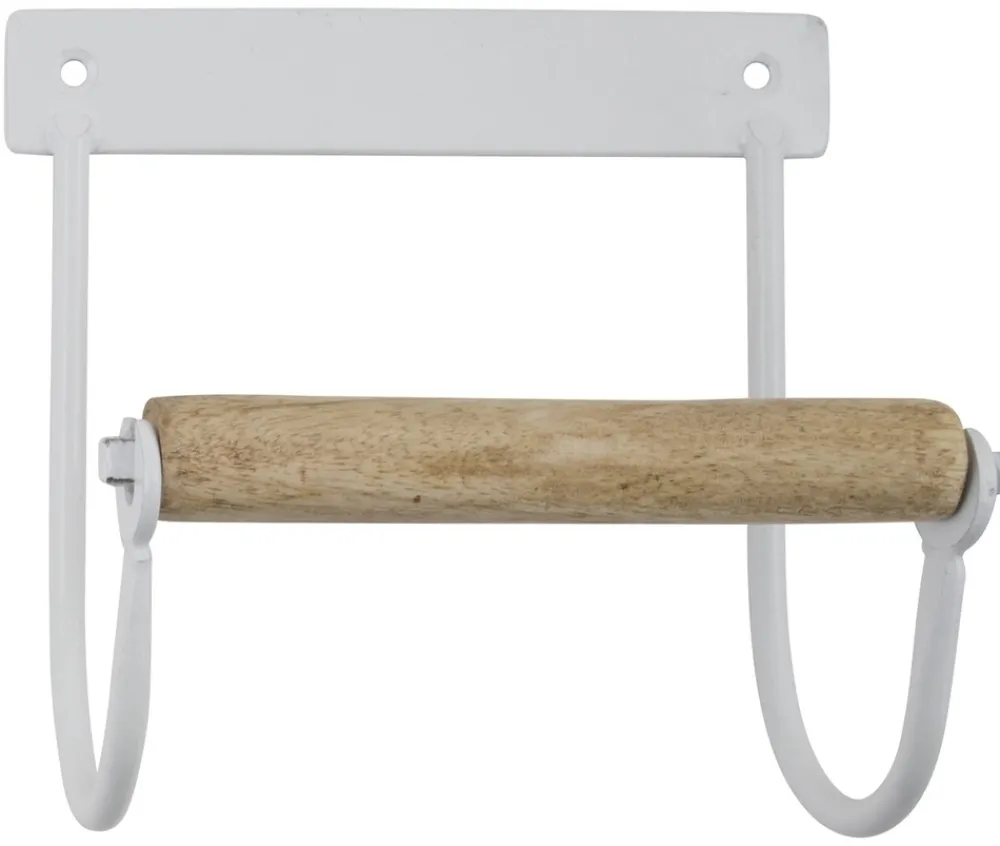 Hot IB Laursen Toilettenpapierhalter aus Metall mit Holzrolle