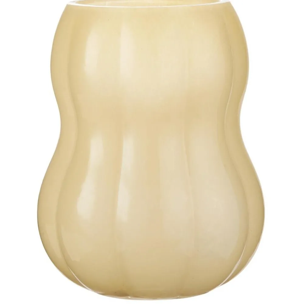 Best IB Laursen Vase mit Rillen Veneto durchgefärbtes Glas