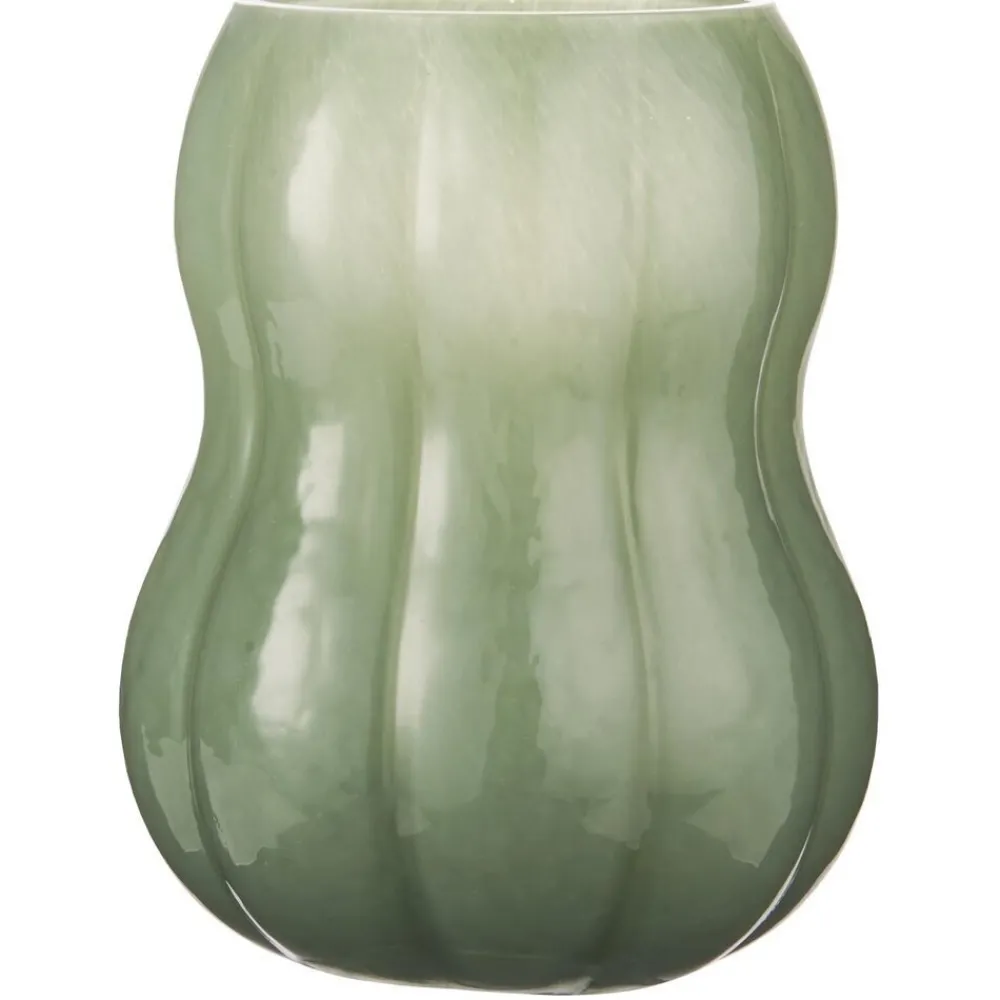 Best IB Laursen Vase mit Rillen Veneto durchgefärbtes Glas