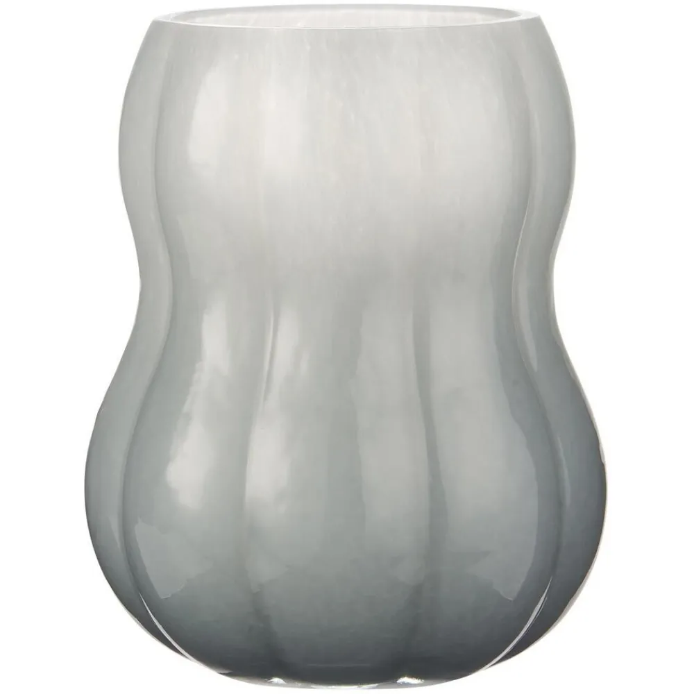 Best IB Laursen Vase mit Rillen Veneto durchgefärbtes Glas