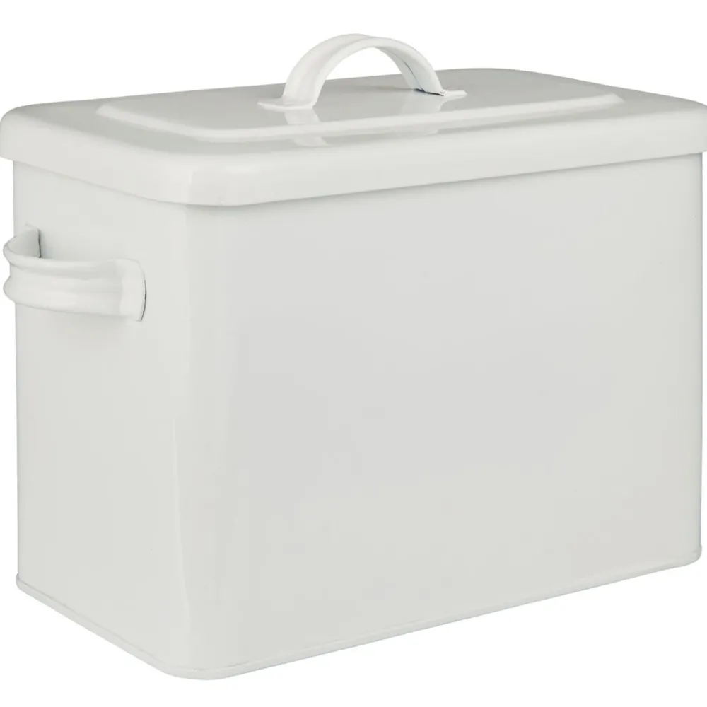 New IB Laursen Weiße Metall Box mit Deckel