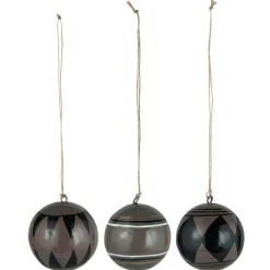 Clearance IB Laursen Weihnachtskugel 3er-Set aus Pappmaché