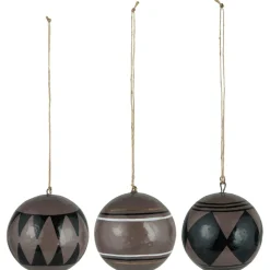 Clearance IB Laursen Weihnachtskugel 3er-Set aus Pappmaché