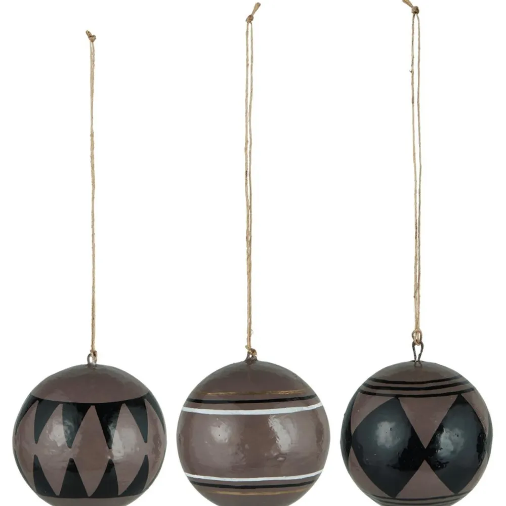 Clearance IB Laursen Weihnachtskugel 3er-Set aus Pappmaché
