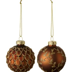 Clearance IB Laursen Weihnachtskugel zum Hängen Glitter 2er