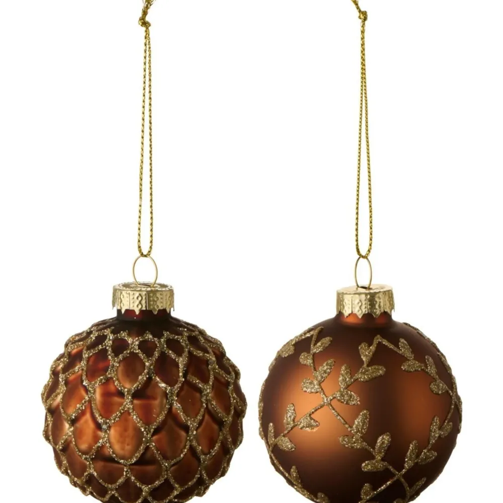 Clearance IB Laursen Weihnachtskugel zum Hängen Glitter 2er
