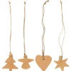 Best IB Laursen Weihnachtsschmuck Aufhänger im 4er-Set aus handgefertigtem Ton